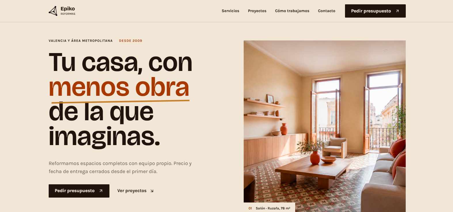 Demo de web para empresas de reformas