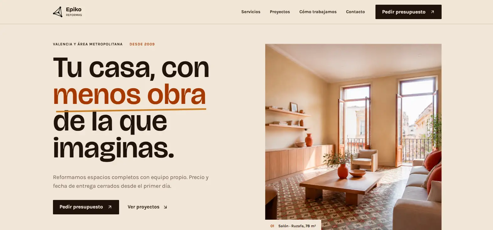 Demo de web para empresas de reformas